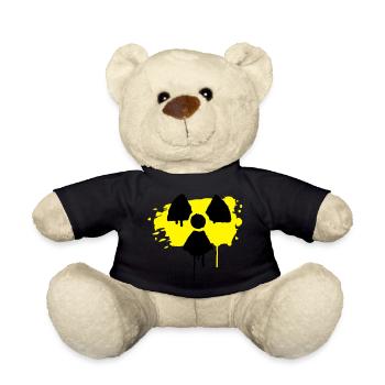 Radioaktiv Zeichen als Graffiti - Teddy - Schwarz - Vorne