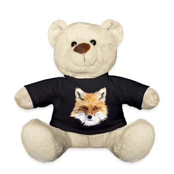 Polygonaler Fuchs Kopf - Teddy - Schwarz - Vorne