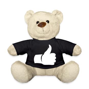 Pouce levé – Symbole de la main - Nounours - noir - Devant