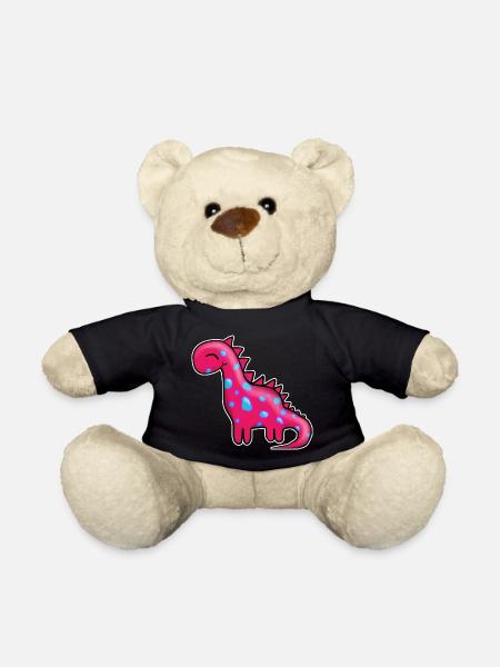 Dino Pink - Teddy - Schwarz