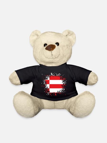 Bremen flag color splash stain blob - Teddy Bear - black