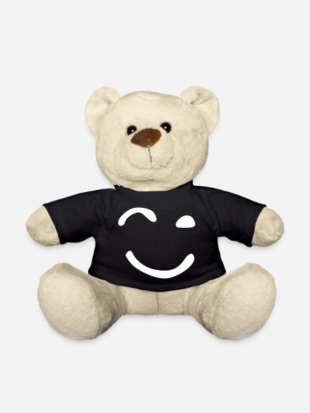 Das zwinkernde Gesicht - Teddy - Schwarz