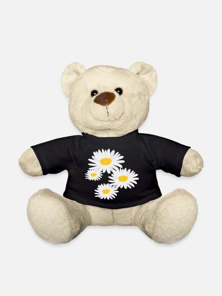 Flower Daisies - Teddy Bear - black