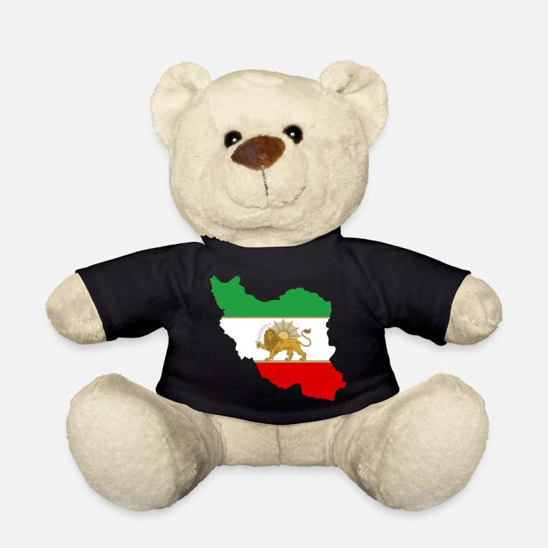 Iranische Flagge Löwe und Sonne - شیر خورشید پرچم - Teddy - Schwarz