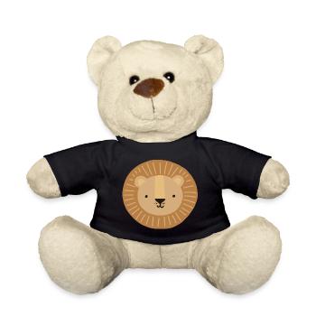 Motif enfant tête de lion - Nounours - noir - Devant