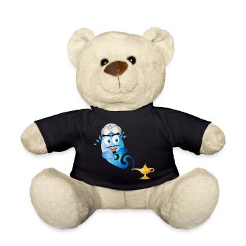 goldene orientalische Wunderlampe & Flaschengeist - Teddy - Schwarz - Vorne