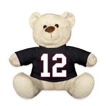 12 College-Jersey Nummern-Print - Teddy - Schwarz - Vorne