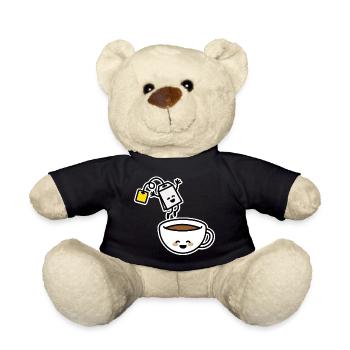 Tea bag tea cup tea drinker tea lover - Teddy Bear - black - Front