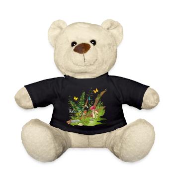 a piece of nature at the edge of the forest - habitat for animals - Teddy Bear - black - Front