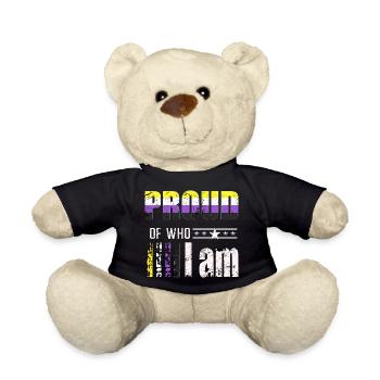 Proud of who I am Nicht-binär LGBT - Teddy - Schwarz - Vorne