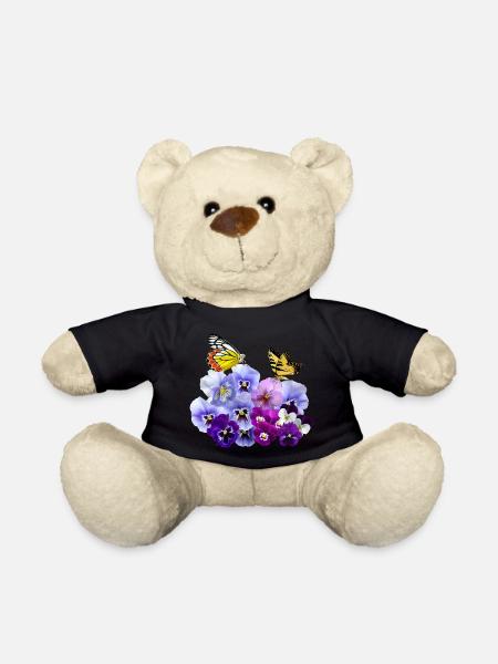 Stiefmütterchen Mit Gelben Schmetterlingen - Teddy - Schwarz