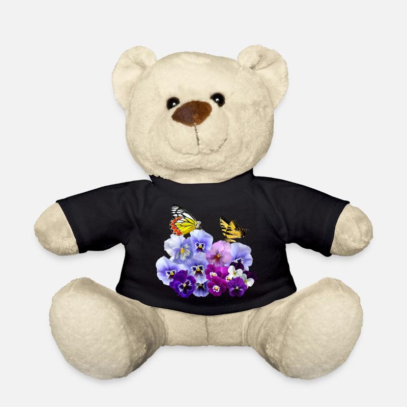 Stiefmütterchen Mit Gelben Schmetterlingen - Teddy - Schwarz