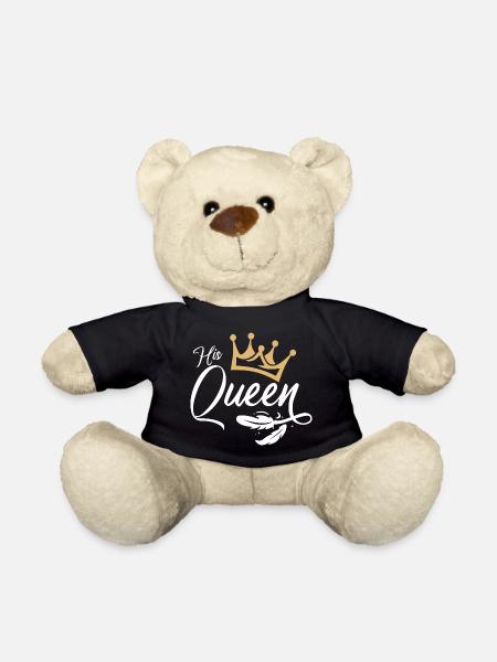 His Queen King Queen Pärchenoutfit - Teddy - Schwarz
