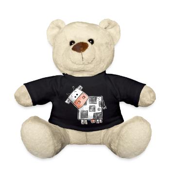 Square Cow I Cow Square Square - Teddy Bear - black - Front