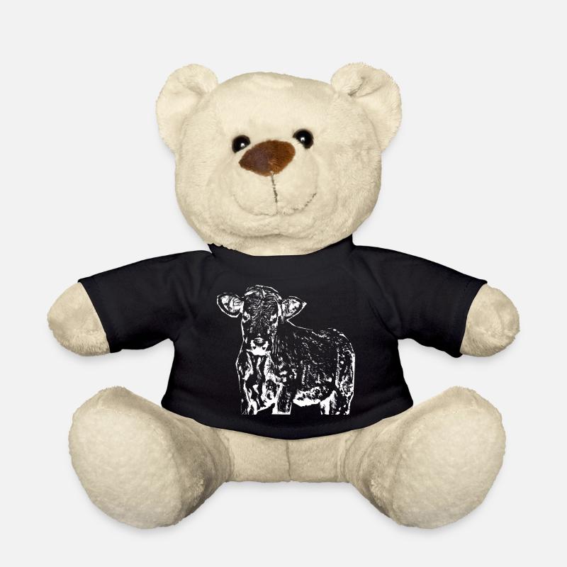lustige Kuh Geschenk Bauern - Teddy - Schwarz