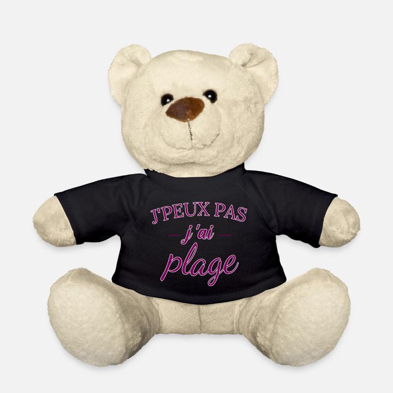 j peux pas j ai plage girly vacances mer PLAGE - Nounours - noir