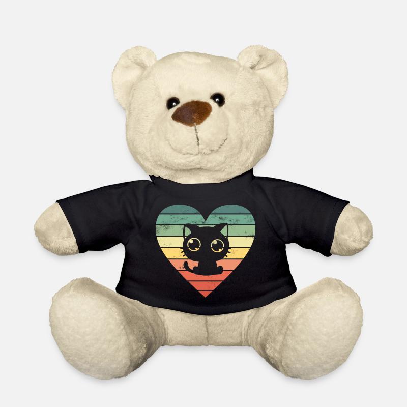 Katze Katzen - Teddy - Schwarz