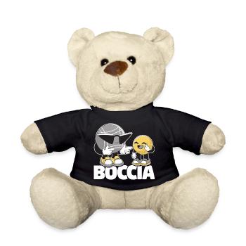 Bocciaspieler Bekleidung mit Boccia Kugeln Boccia - Teddy - Schwarz - Vorne