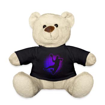 Men's Handball Handball Handball Players - Teddy Bear - black - Front