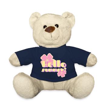 Hallo Sommer-Retro-Pastellblumen - Teddy - French Navy - Vorne
