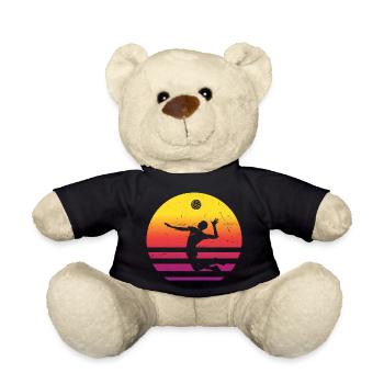 Volleyballspieler Damen Herren Volley Volleyball - Teddy - Schwarz - Vorne