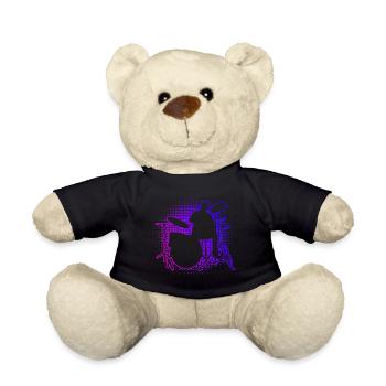 Drum Kit Drums Women Drummer Men - Teddy Bear - black - Front