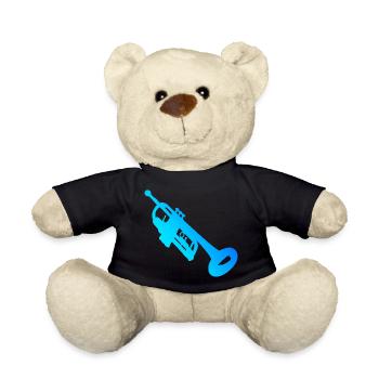 Trompete Herren Trompetenspielen Trompetenspieler - Teddy - Schwarz - Vorne