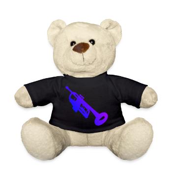 Trompettiste masculin Jeu de trompette féminin - Nounours - noir - Devant