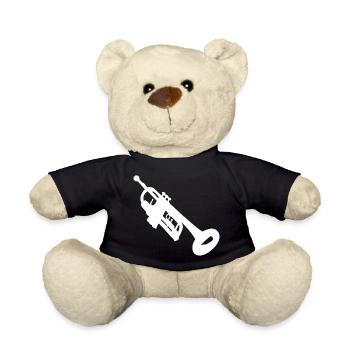 Trumpet Players Trumpet Player Men's Trumpeter - Teddy Bear - black - Front