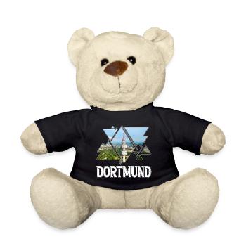 Dortmund Deutschland Stadt Skyline Heimat Liebe - Teddy - Schwarz - Vorne