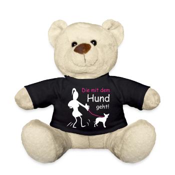 Die mit dem Hund geht - Teddy - Schwarz - Vorne