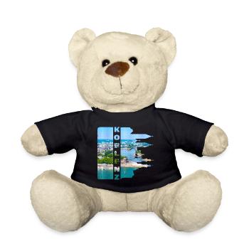 Koblenz Deutschland Stadt Skyline Heimat Liebe - Teddy - Schwarz - Vorne