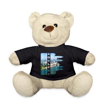 Koblenz Deutschland Stadt Skyline Heimat Liebe - Teddy - Schwarz - Vorne
