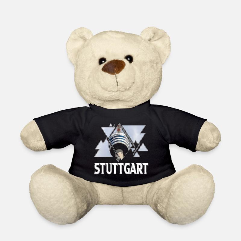 Stuttgart Deutschland Stadt Skyline Heimat Liebe - Teddy - Schwarz