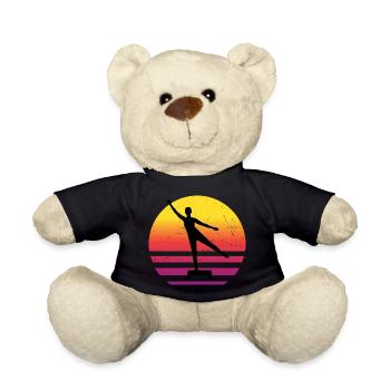 Körpergymnastik Damen Fitnesstraining Aerobic - Teddy - Schwarz - Vorne