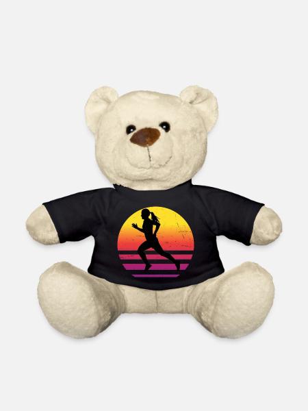 Cross Country Running Running Running Race - Teddy Bear - black