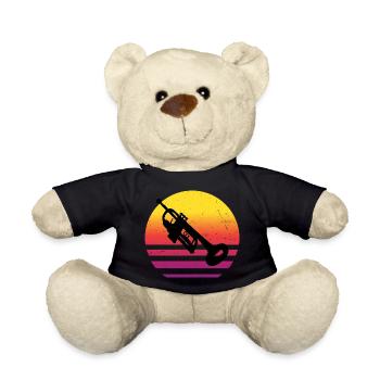 Trumpeter Trumpet Men Women Trumpet Player - Teddy Bear - black - Front