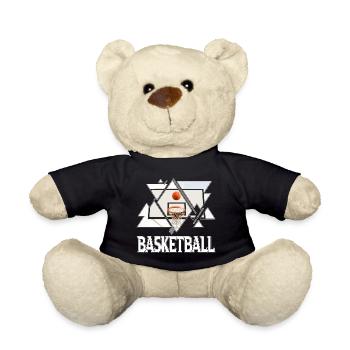 Basketball Basketball Basket Sport Vintage Retro - Teddy Bear - black - Front