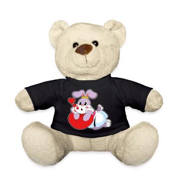 Mariage Rabbit Bride Heart - Nounours - noir - Devant
