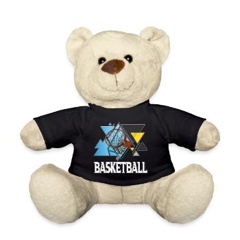 Basketball Basket Basketball Player Sport Triangle - Teddy Bear - black - Front