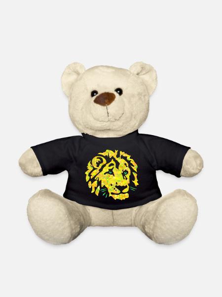 Polygon Löwe Kopf - Teddy - Schwarz