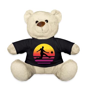 Soccer Soccer Football Football Playing Men's - Teddy Bear - black - Front