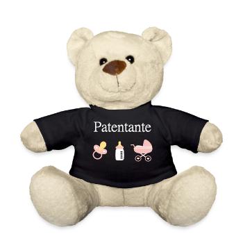 Patentante Geburt Mädchen Taufe - Teddy - Schwarz - Vorne