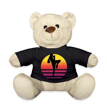 Women Thai Boxer Thai Boxing Thai Boxing Muay Thai - Teddy Bear - black - Front