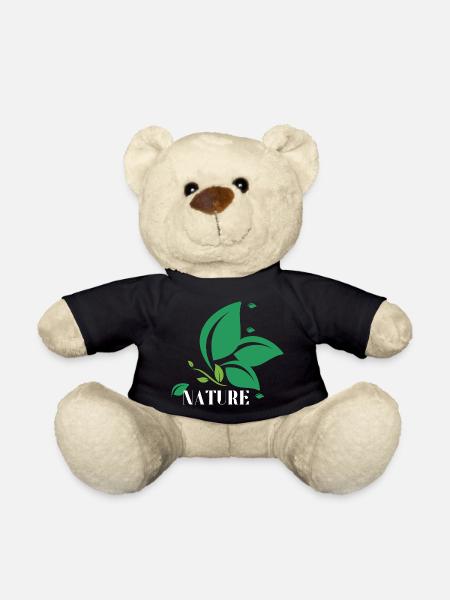 Grünes Blatt-Emblem - Teddy - Schwarz