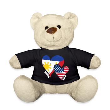 Mahal Kita Filipino American Flag Pinoy Pride - Teddy Bear - black - Front