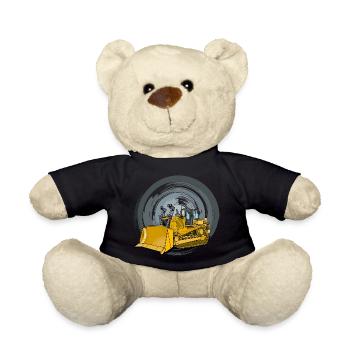 Bulldozers, bulldozers, racleurs de chenilles - Nounours - noir - Devant