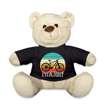 Cycologist Funny Vintage Cycling Cyclist - Teddy - Schwarz - Vorne