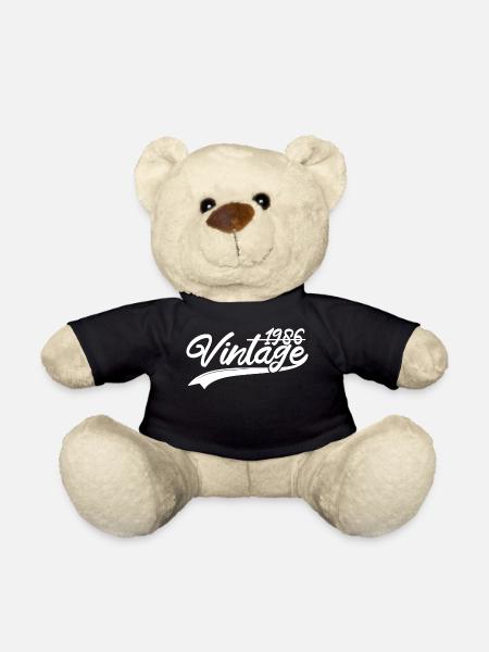 Vintage 1986 Geburtstagsgeschenk 1986 - Teddy - Schwarz