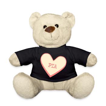 Pia Name Vorname rosa Zucker Herz - Teddy - Schwarz - Vorne